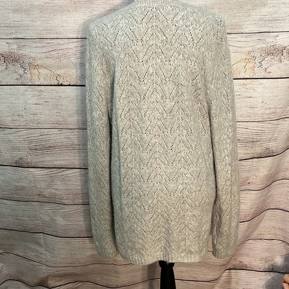 Talbots Pointelle Knit Sweater Light Blue Size Large - Picture 5 of 9